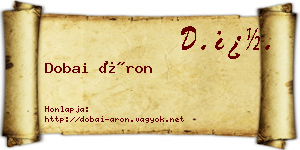 Dobai Áron névjegykártya